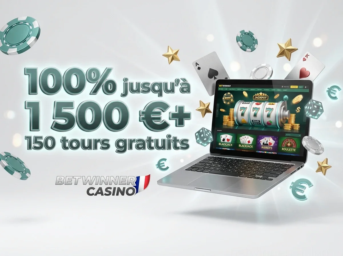 100% jusqu'à 1 500 €+ 150 tours gratuits